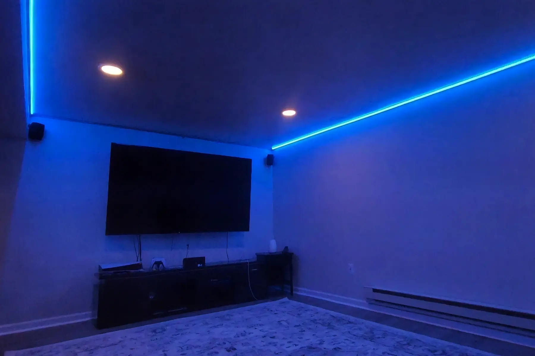 Led light entertainment room